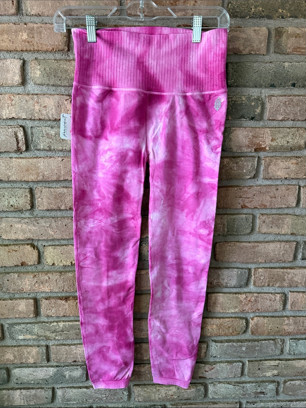 FP Movement by Free People Pink Tie-Dye High-Waist Leggings